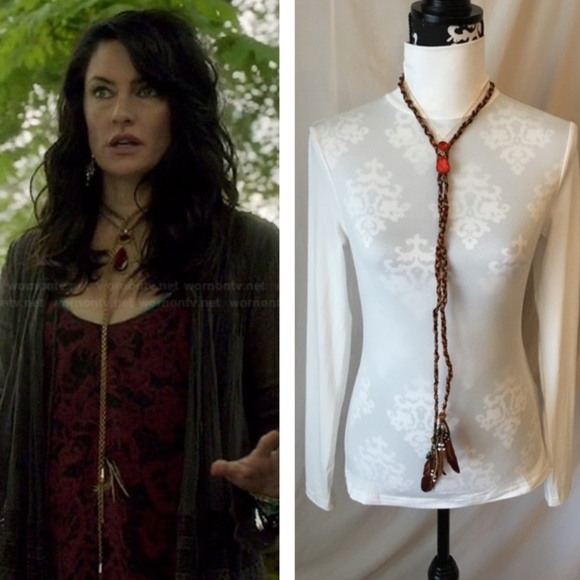 Witches of East End Handmade Replica of Wendy’s Double Ruby Teardrop Necklace - Picture 13 of 15